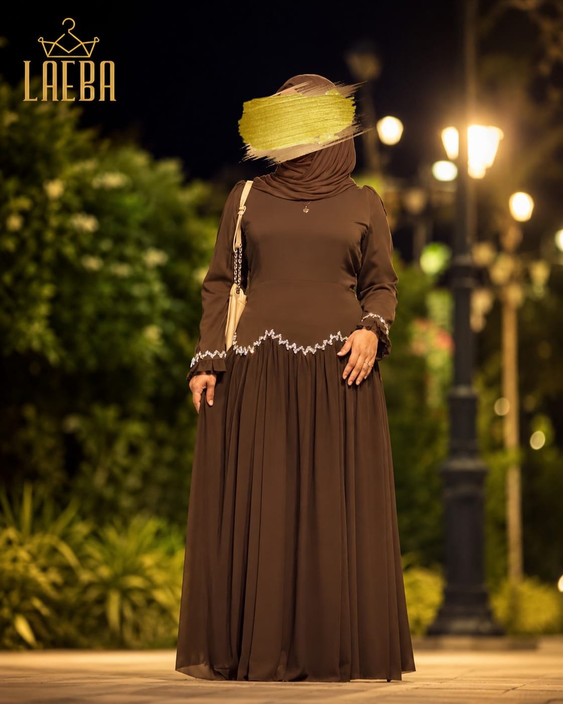 Party Gown with Hip and Hand Design