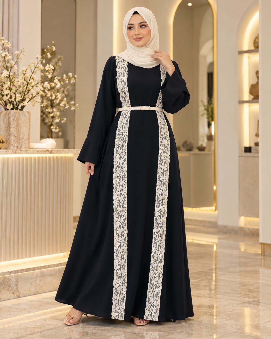Abaya with Lace