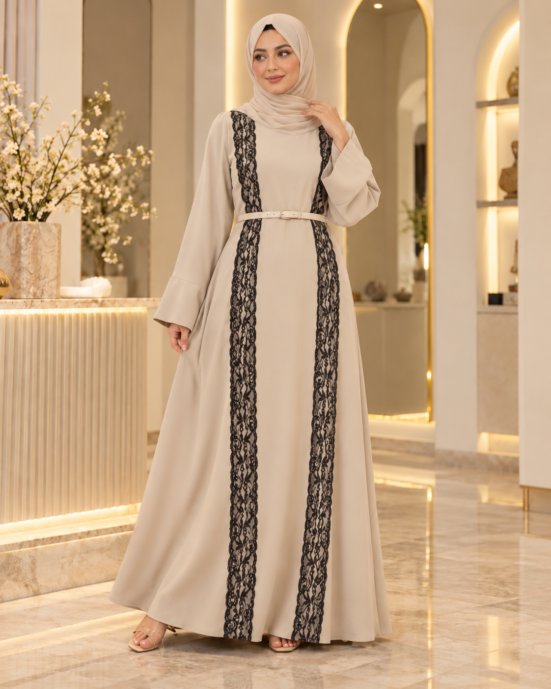 Abaya with Lace