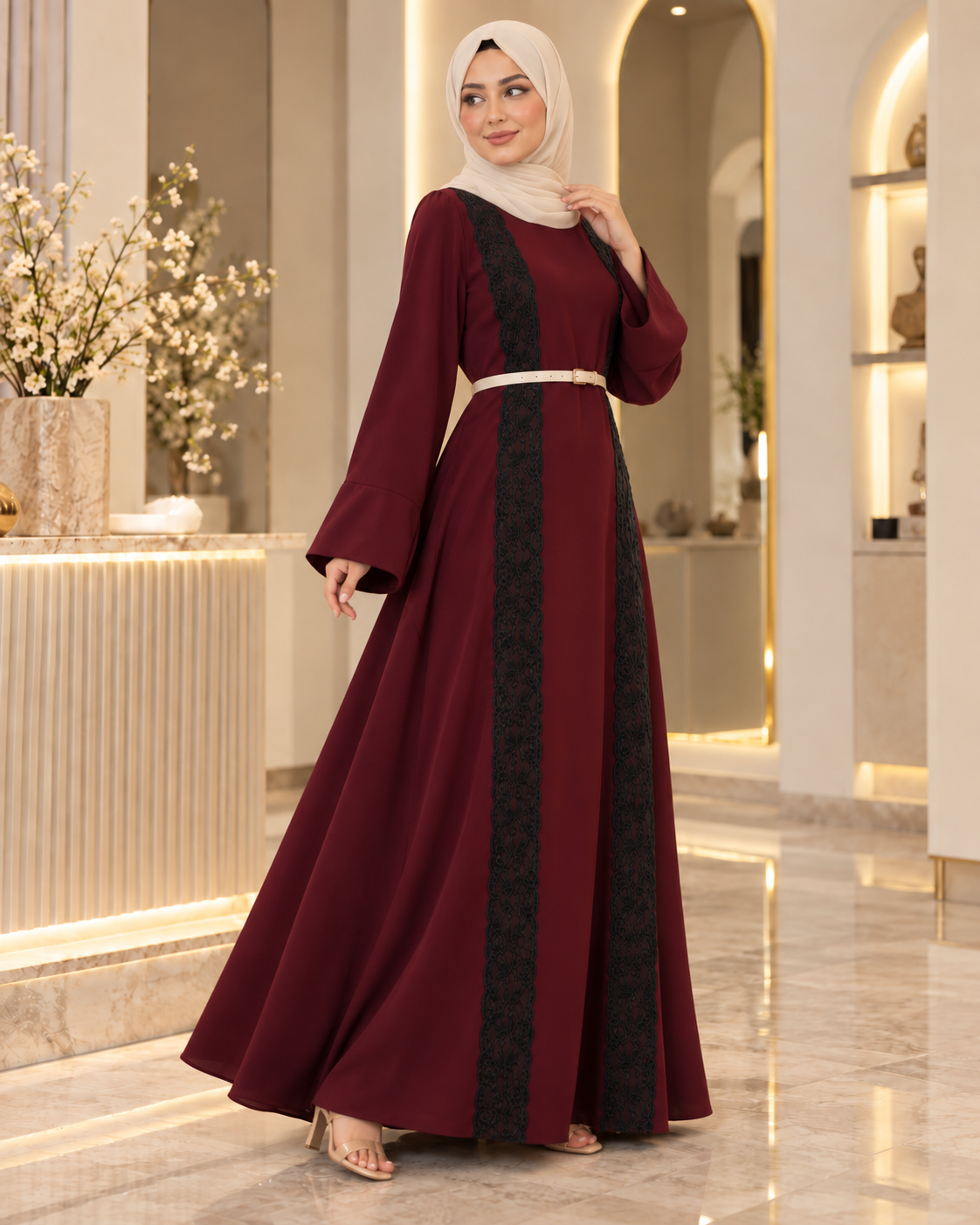 Abaya with Lace