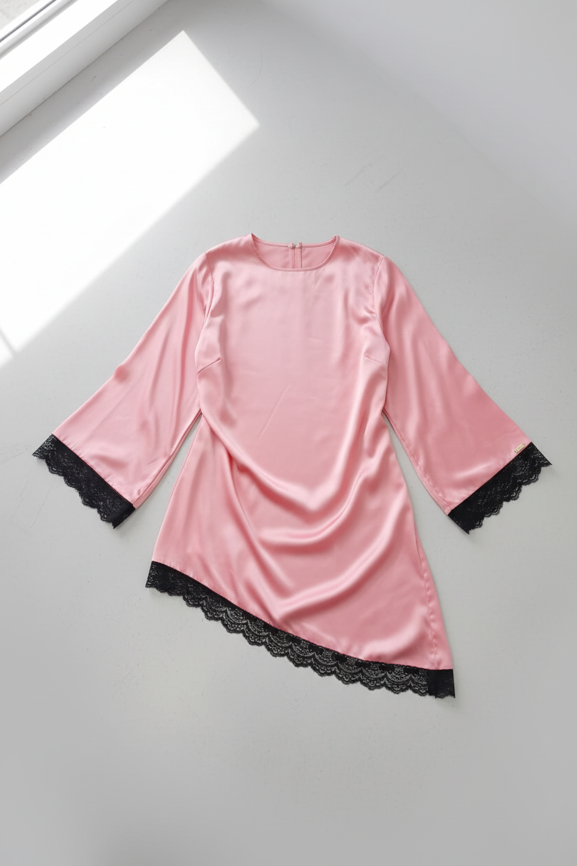 Satin Top with Lace