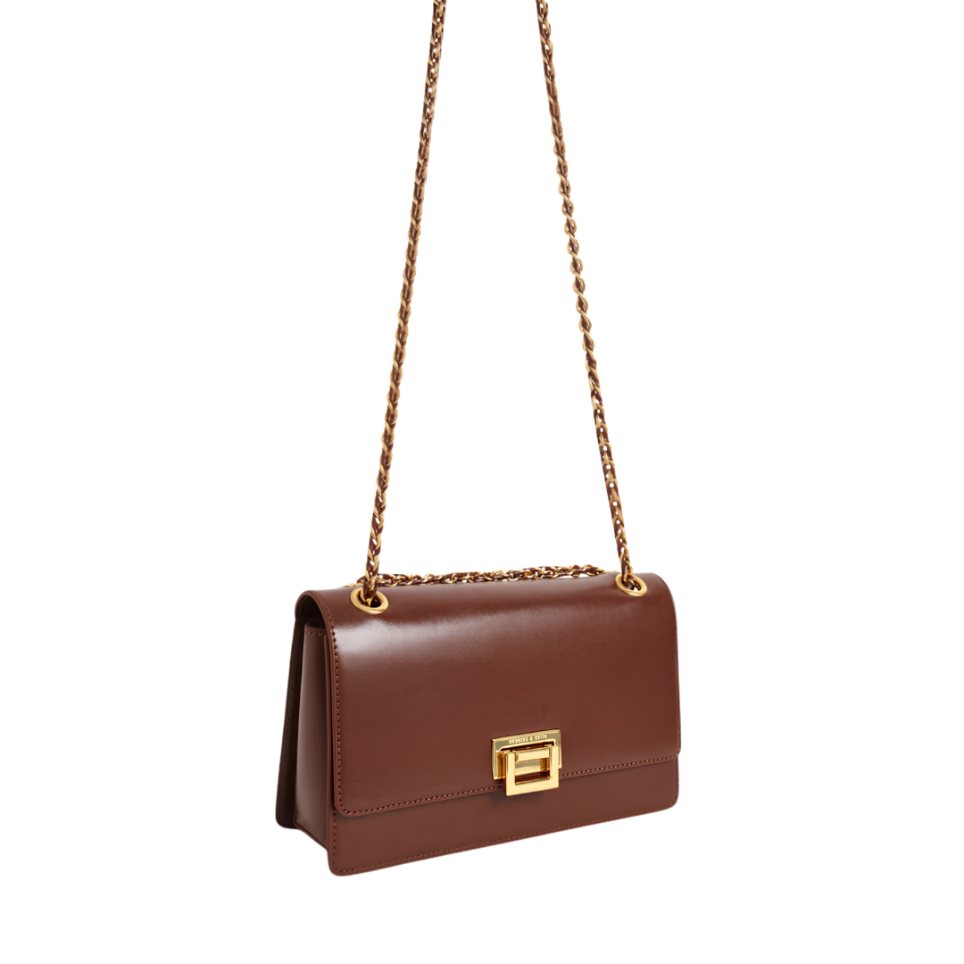 Everline Braided-Strap Shoulder Bag - Chocolate (M)