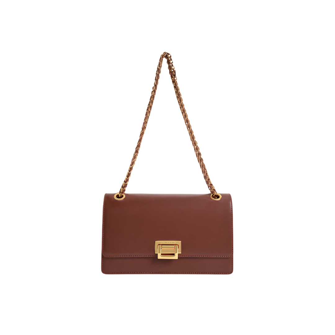 Everline Braided-Strap Shoulder Bag - Chocolate (M)