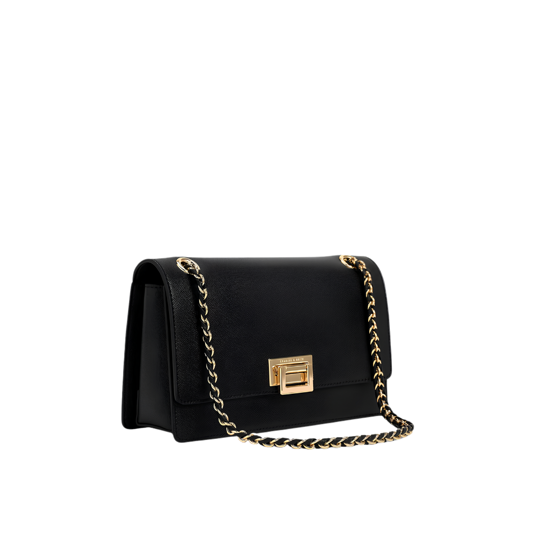 Everline Braided-Strap Shoulder Bag -	Black (M)
