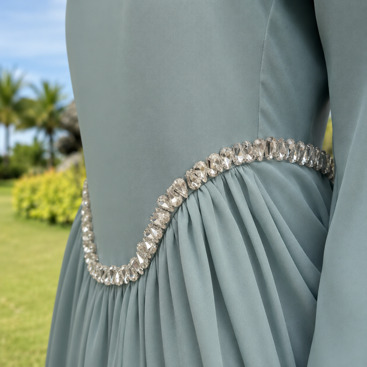 Dusty Blue Party Gown