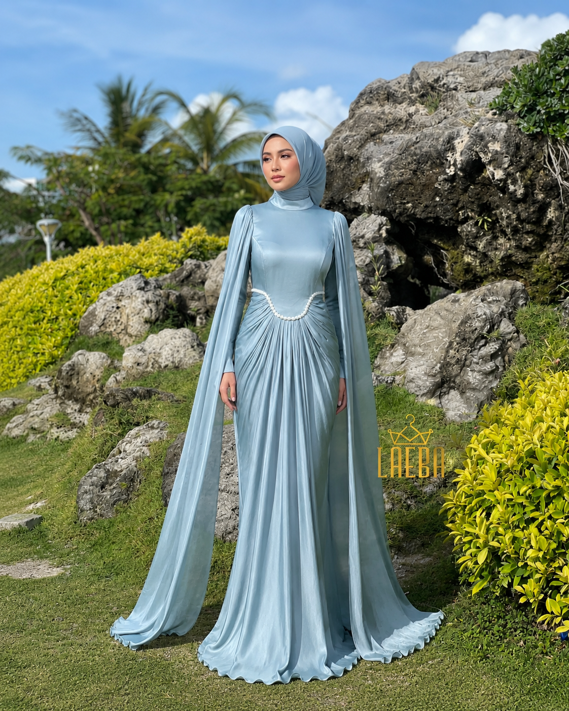 Dusty Blue Party Gown