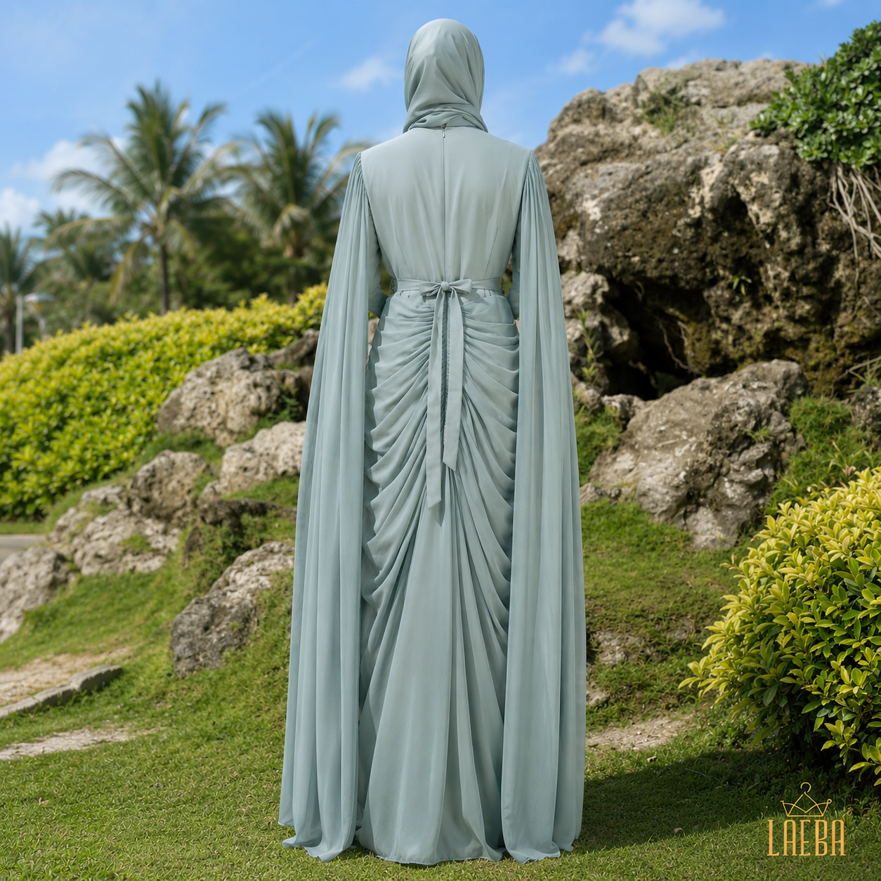 Dusty Blue Party Gown