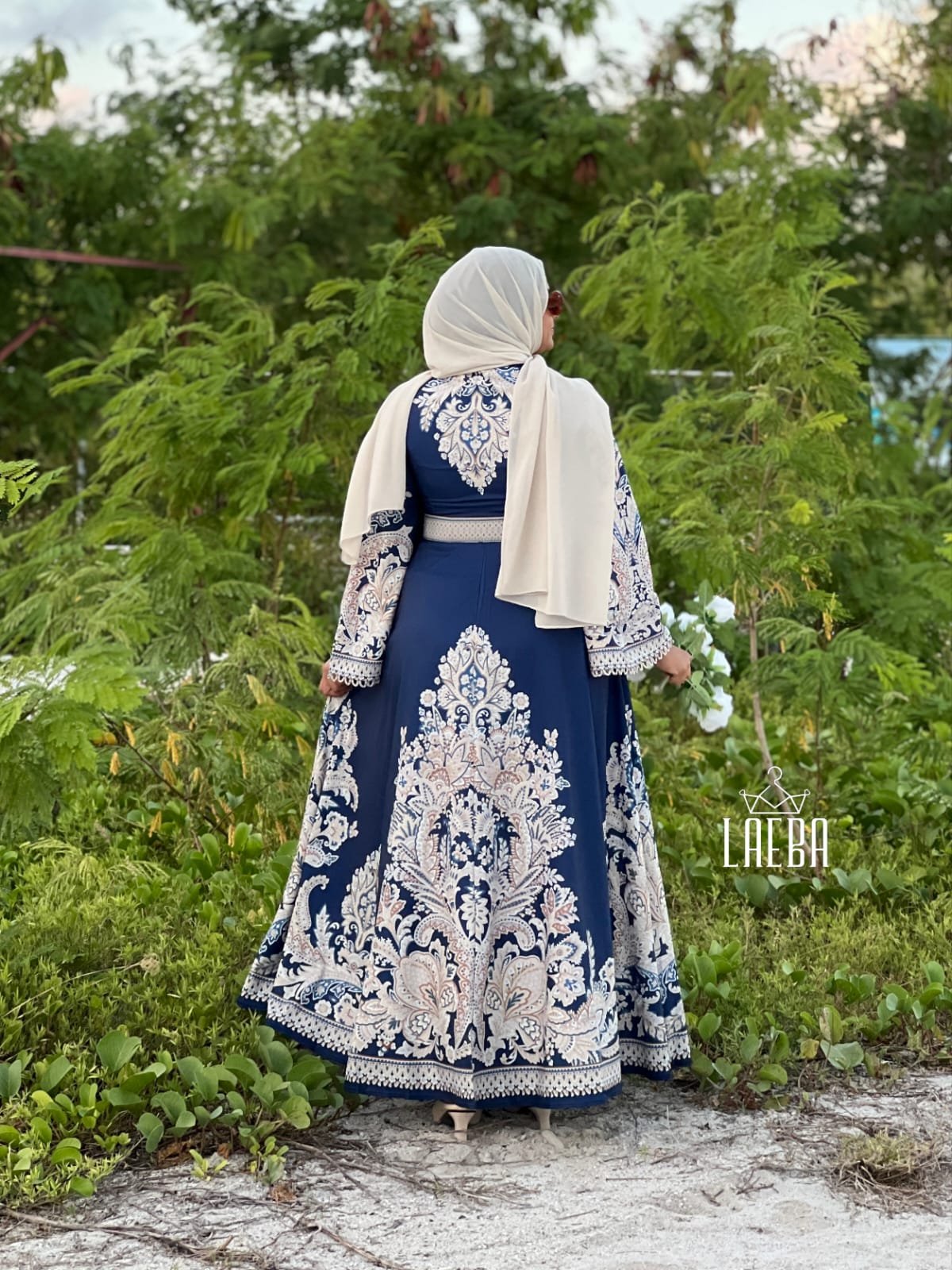 Arabic A Line Dress with Belt